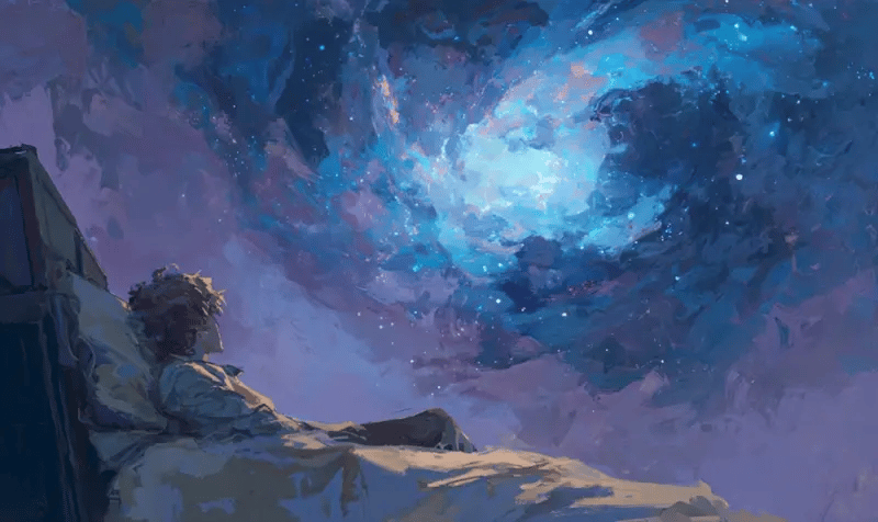 player staring at the night sky thinking about dnd