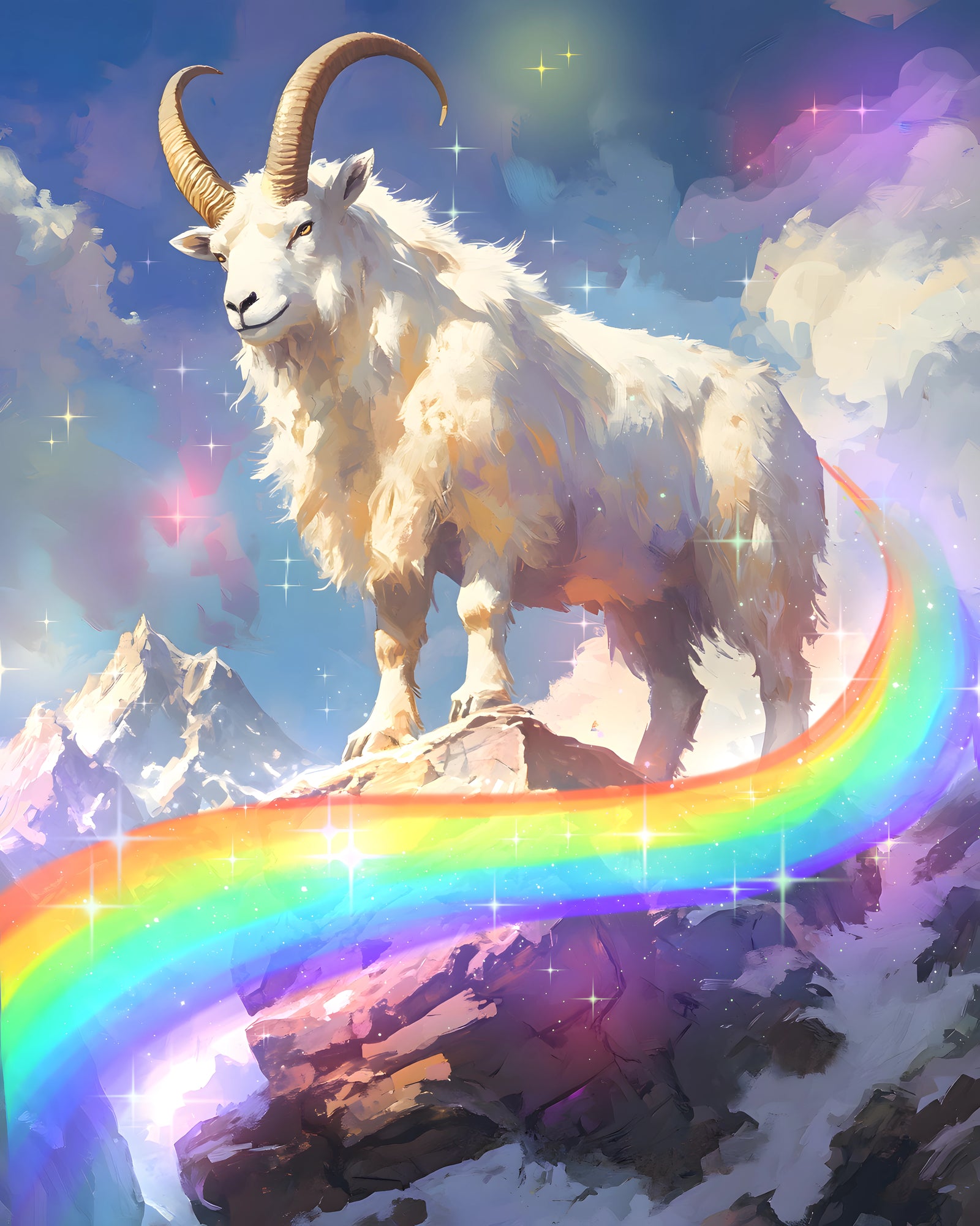 Imaginative fantasy scene full of color, light, and wonder