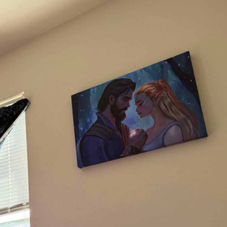A FramedFantasy portrait on a client’s wall